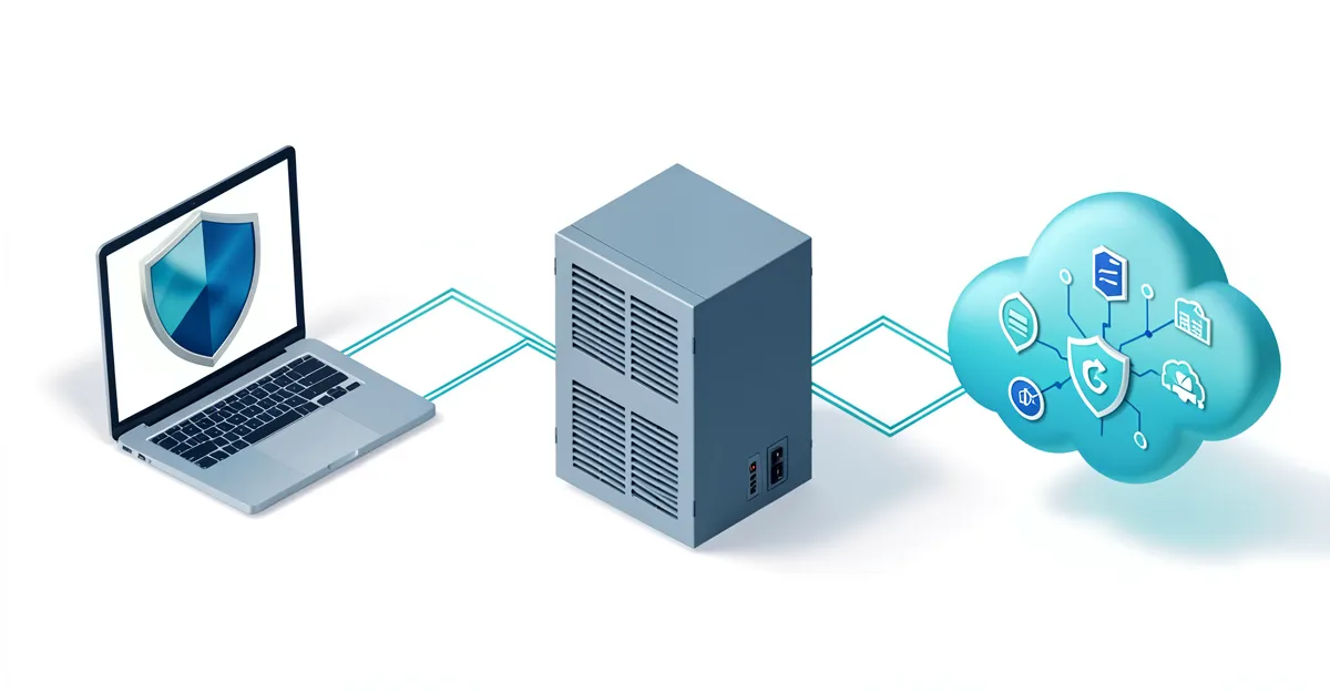 Firewall protecting business network from cyber threats