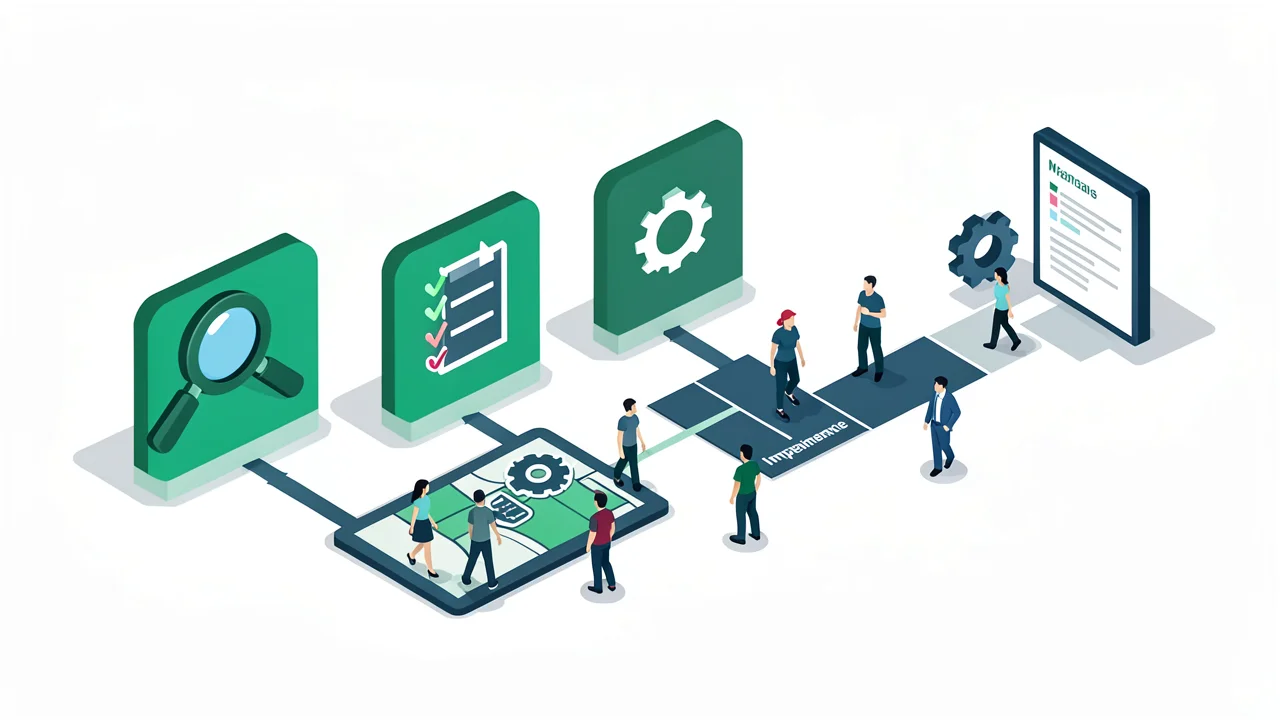 5-step compliance journey illustration